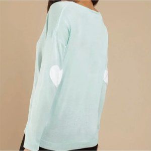 Tobi Heart on My Sleeves Mint Sweater S